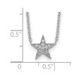 Sterling Silver Cubic Zirconia 18-inch Star Necklace on Sale