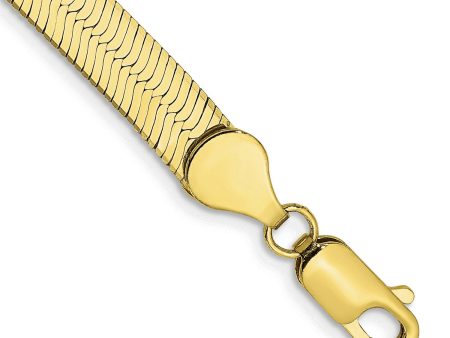 10KT Yellow Gold 7-inch 5.5MM Herringbone Bracelet Online