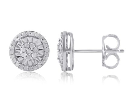 Sterling Silver 1 4 CTW Diamond Stud Earrings Supply