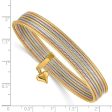 14KT Gold Tri-Color 8-inch 1MM Bangle Seminario Bracelet Hot on Sale