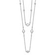 Sterling Silver Cubic Zirconia 17-inch Fashion 2-Strand Necklace Online Hot Sale