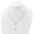 Heart String Sterling Silver Cubic Zirconia Heart Necklace Online now