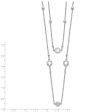 Sterling Silver Cubic Zirconia 17-inch Fashion 2-Strand Necklace Online Hot Sale