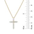 EcoLove 10KT Yellow Gold 1 2 CTW Lab Grown Diamond 18-inch Cross Pendant For Discount