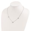 Sterling Silver Cubic Zirconia 18-inch 3-Station Necklace Fashion