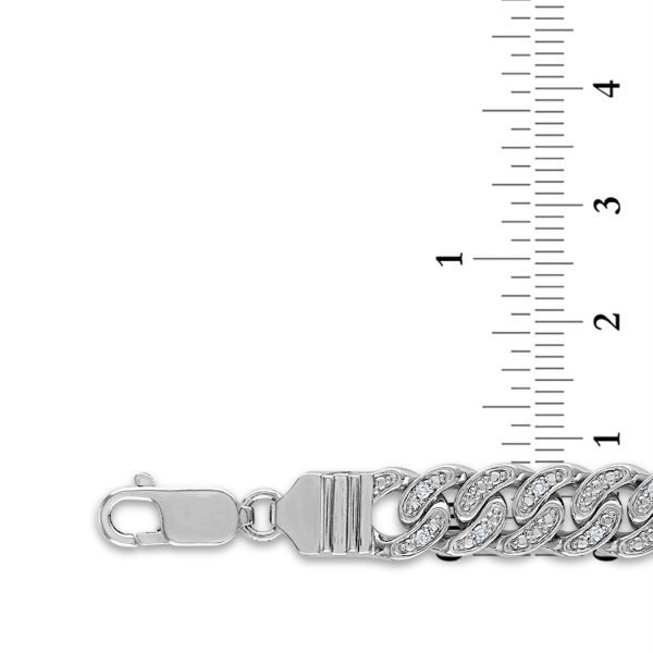 Luxe Layers 1 CTW Diamond Cuban Link 24-inch Chain in Rhodium Plated Sterling Silver Online Sale