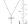 EcoLove 10KT Rose Gold 1 2 CTW Lab Grown Diamond 18-inch Cross Pendant Hot on Sale