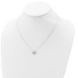 Two Tone Heart in Heart Sterling Silver 18-inch Necklace Fashion