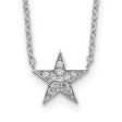 Sterling Silver Cubic Zirconia 18-inch Star Necklace on Sale