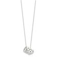 Triple Heart Sterling Silver 18-inch Lobster Necklace For Cheap