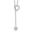 Heart String Sterling Silver Cubic Zirconia Heart Necklace Online now