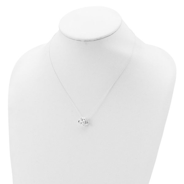 Triple Heart Sterling Silver 18-inch Lobster Necklace For Cheap