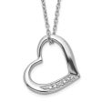 1 100 CTW Diamond Heart 18-inch Necklace in Sterling Silver Online