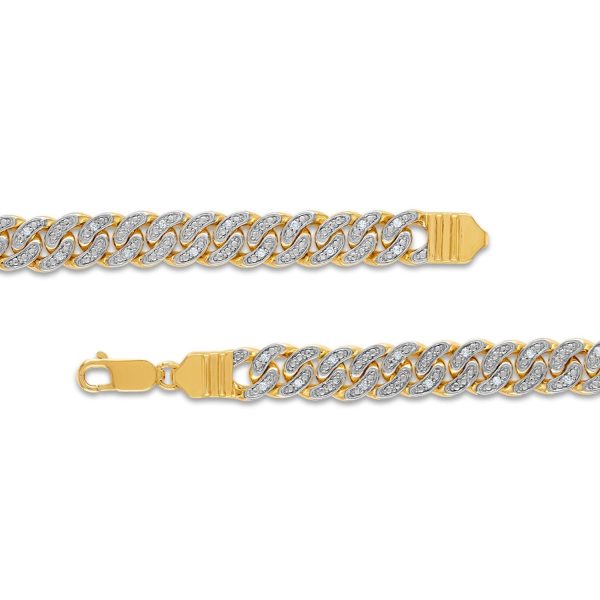 Luxe Layers 1 3 CTW Diamond Cuban Link 8.5-inch Bracelet in Yellow Gold Plated Sterling Silver Discount