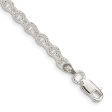 Sterling Silver 8-inch 3.75MM Lobster Clasp Fancy Rolo Bracelet Sale