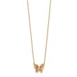 14KT Yellow Gold 18-inch Butterfly Necklace For Cheap