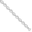 Sterling Silver Cubic Zirconia 7-inch Infinity Bracelet Online Sale