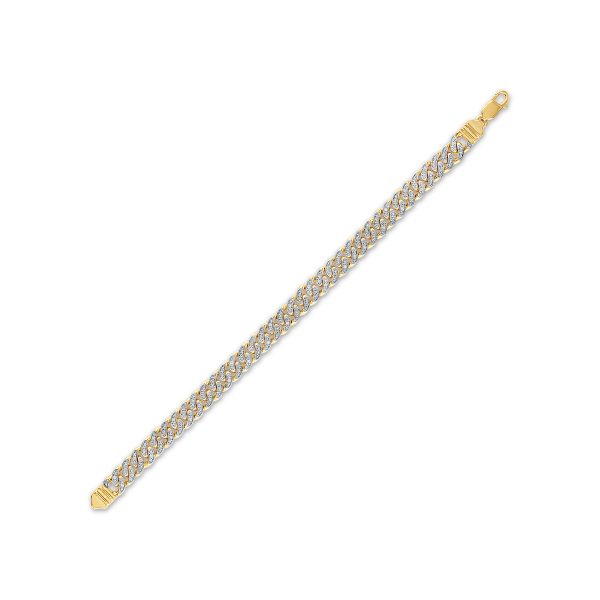 Luxe Layers 1 3 CTW Diamond Cuban Link 8.5-inch Bracelet in Yellow Gold Plated Sterling Silver Discount