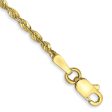 10KT Yellow Gold 8-inch 1.8MM Lobster Clasp Diamond-cut Rope Extra-Light Bracelet Online