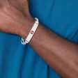 Sterling Silver 8.5-inch 6.5MM Medical Figaro ID Bracelet Online now