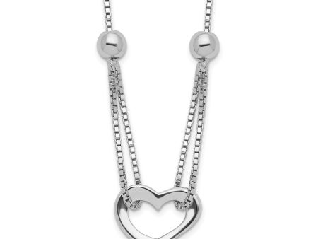 Suspended Heart Sterling Silver 18-inch Necklace Online Sale