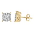 1 2 CTW Diamond Cluster Stud Earrings in 10KT Yellow Gold Supply