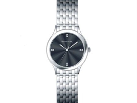 Wittnauer with 34MM Black Round Dial Stainless Steel Watch Band. WN4097 For Cheap