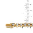 1 CTW Diamond 7.5-inch Tennis Bracelet in 10KT Yellow Gold Plated Sterling Silver Fashion