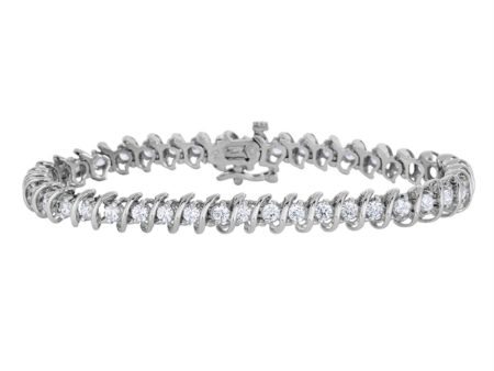 1 2 CTW Diamond 7-inch Tennis Bracelet in 10KT White Gold Sale