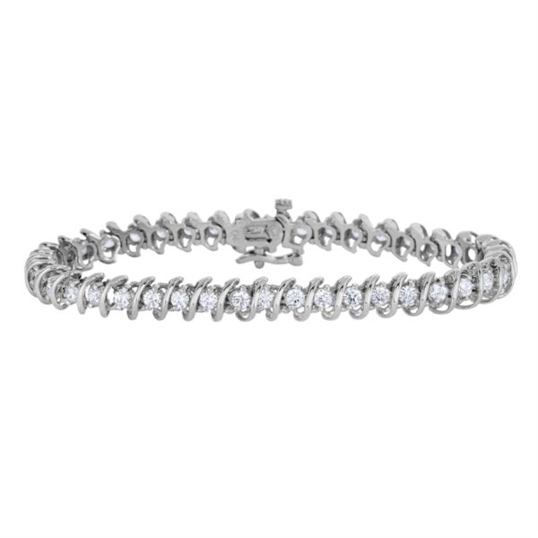 1 2 CTW Diamond 7-inch Tennis Bracelet in 10KT White Gold Sale