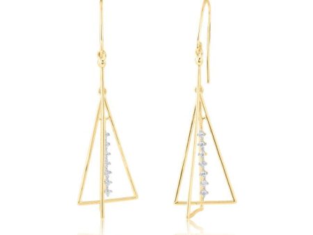 1 10 CTW Diamond Drop & Dangle Earrings in 10KT Yellow Gold Online now