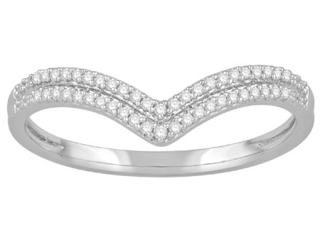 1 10 CTW Diamond Tiara Crown Ring in 10KT White Gold Online Sale