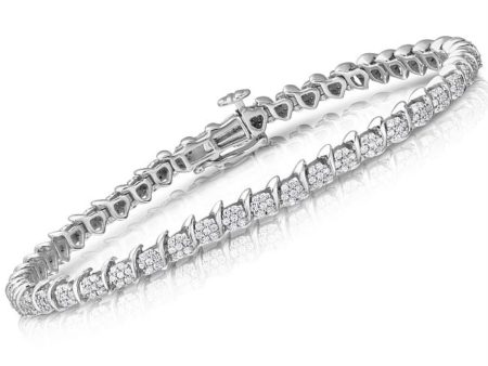 1-1 2 CTW Diamond 7-inch Tennis Bracelet in 10KT White Gold Discount