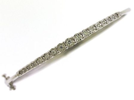 1 4 CTW Diamond Bangle Bracelet in Sterling Silver Online Sale