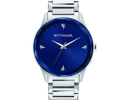 Wittnauer with 42MM Blue Round Dial Stainless Steel Watch Band. WN3103 Discount