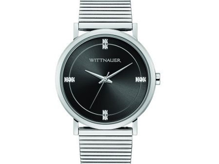 Wittnauer with 41MM Black Round Dial Stainless Steel Watch Band. WN3101 Sale