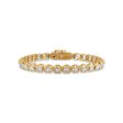 1 CTW Diamond 7.5-inch Tennis Bracelet in 10KT Yellow Gold Plated Sterling Silver Fashion