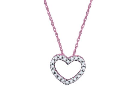 1 12 CTW Diamond Heart 18-inch Pendant in 10KT Rose Gold Discount