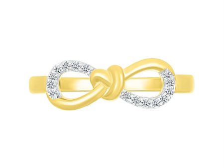 1 10 CTW Diamond Infinity Ring in 10KT Yellow Gold Supply