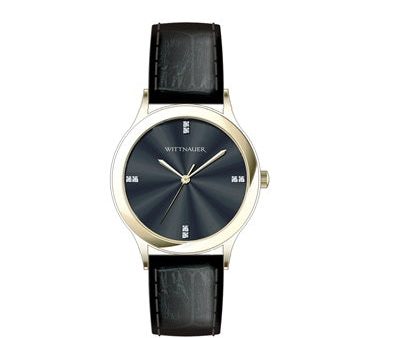 Wittnauer with 44MM Black Round Dial Leather Strap. WN1018 Discount