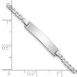 14KT White Gold 5.5-inch 4.2MM Childrens Curb ID Bracelet For Sale