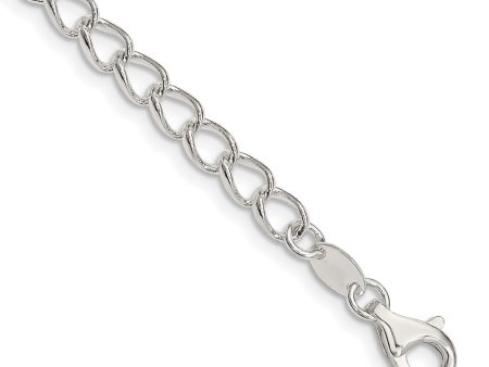 Sterling Silver 8-inch 4.5MM Lobster Clasp Curb Bracelet Fashion