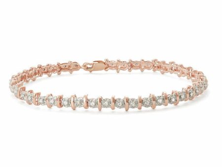 1 2 CTW Diamond 7-inch Tennis Bracelet in 10KT Rose Gold Discount