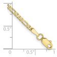 10KT Yellow Gold 8-inch 2.2MM Lobster Clasp Figaro Bracelet Cheap