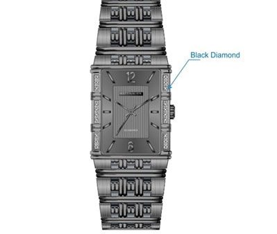 Wittnauer with 45X30 MM Black Rectangular Dial Stainless Steel Watch Band. WN3077 Supply