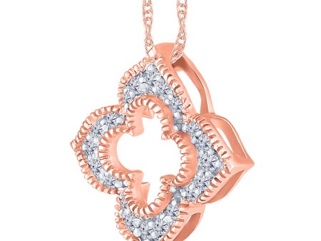 1 15 CTW Diamond Fashion 18-inch Pendant in 10KT Rose Gold Cheap