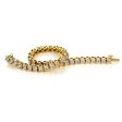 1 2 CTW Diamond 8-inch Tennis Bracelet in 10KT Yellow Gold Cheap