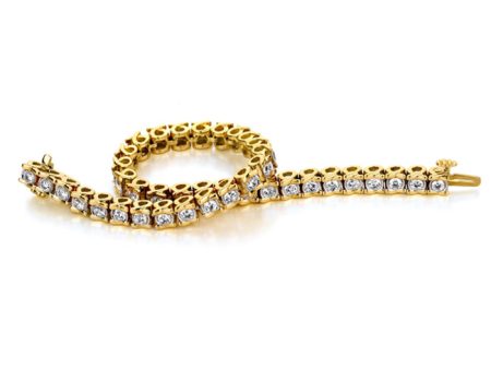 1-1 7 CTW Diamond 8-inch Tennis Bracelet in 10KT Yellow Gold Online Sale