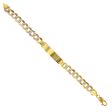 14KT White and Yellow Gold 8.5-inch 9MM Curb Pave ID Bracelet Online