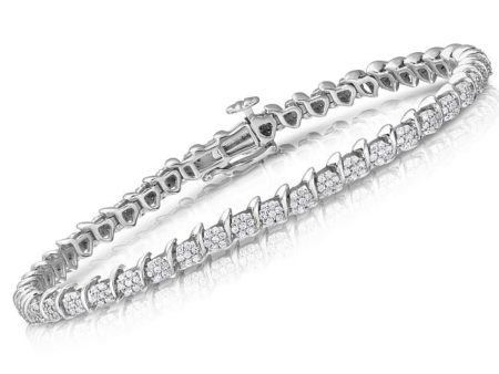 1 CTW Diamond 7-inch Tennis Bracelet in 10KT White Gold Fashion